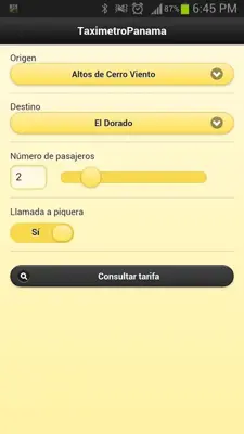 Taximetro Panama android App screenshot 1